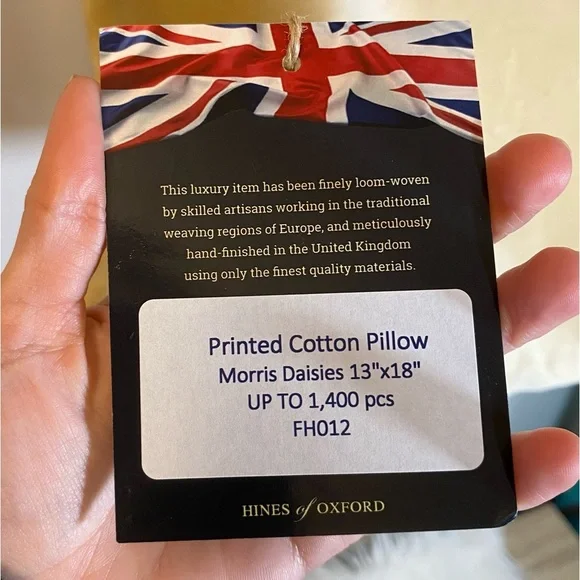 NWT Hines of Oxford Tapestry Morris Daisies Pillow Cover Loom-Woven England New - Picture 5 of 9